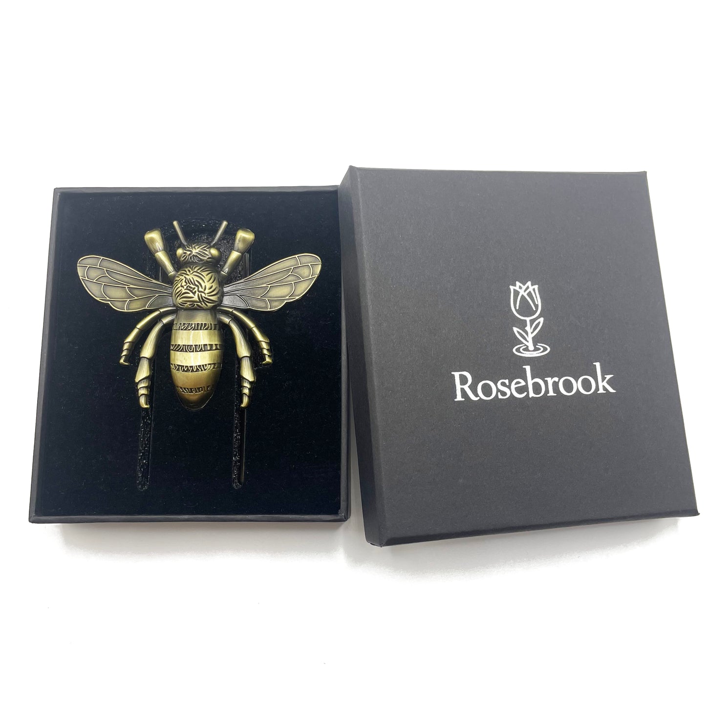 Antique Brass Bee Journal Clip