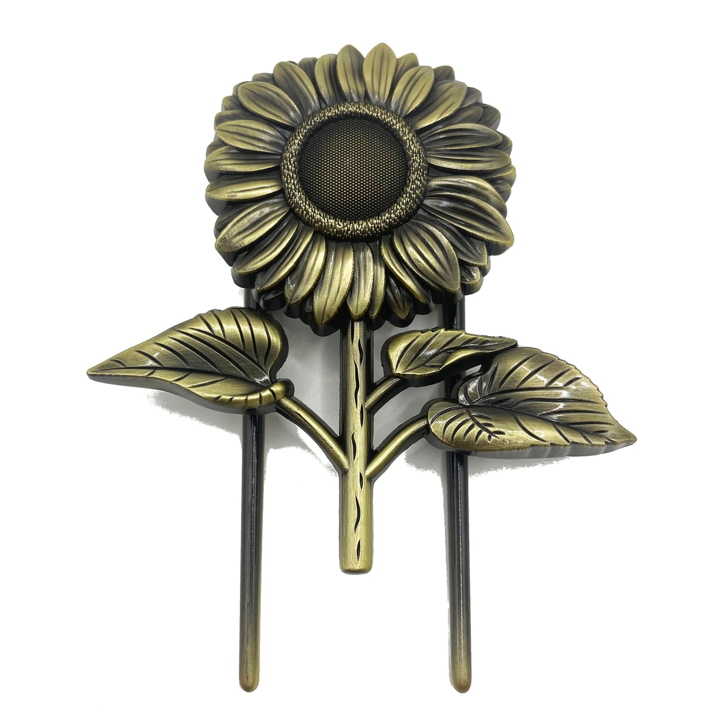 Antique Brass Sunflower Journal Clip